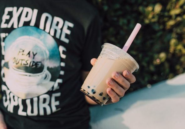 Membuat boba milk tea