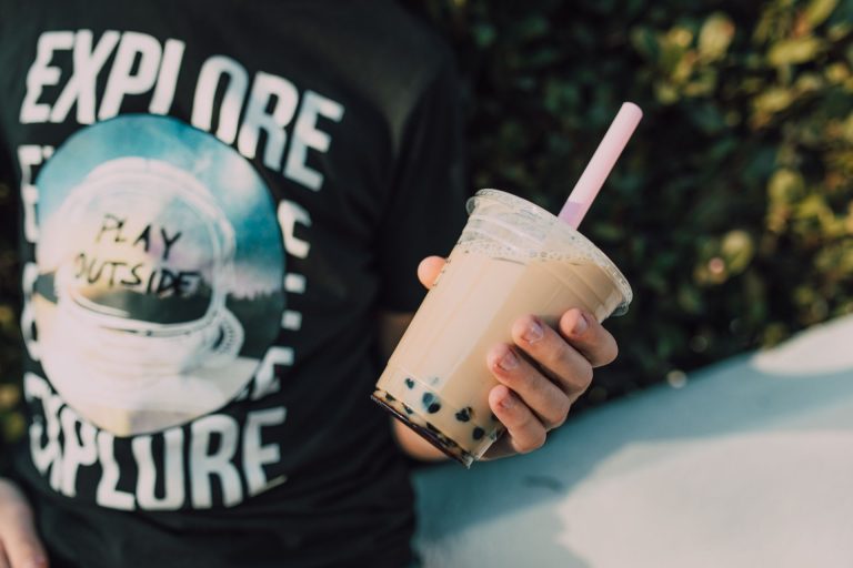 Membuat boba milk tea